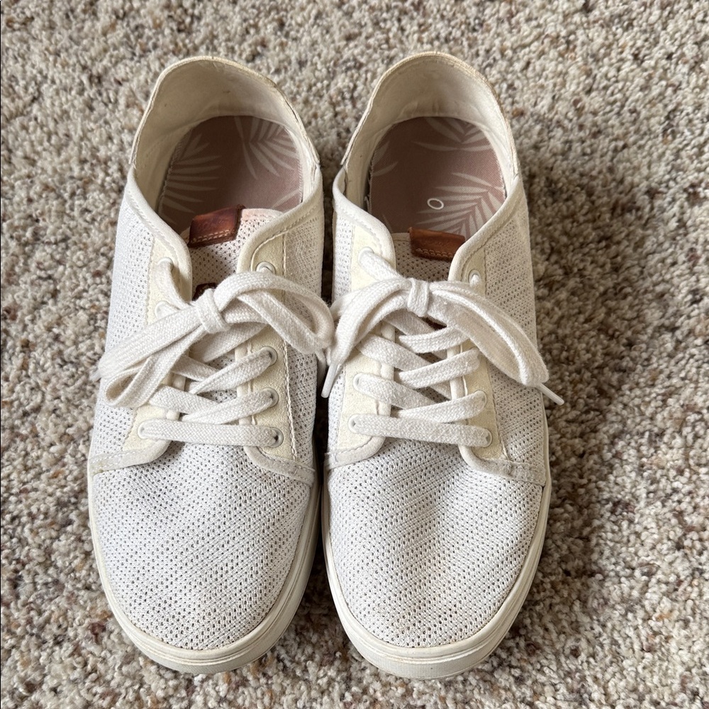 OluKai Women's Athletic Shoes in Cream